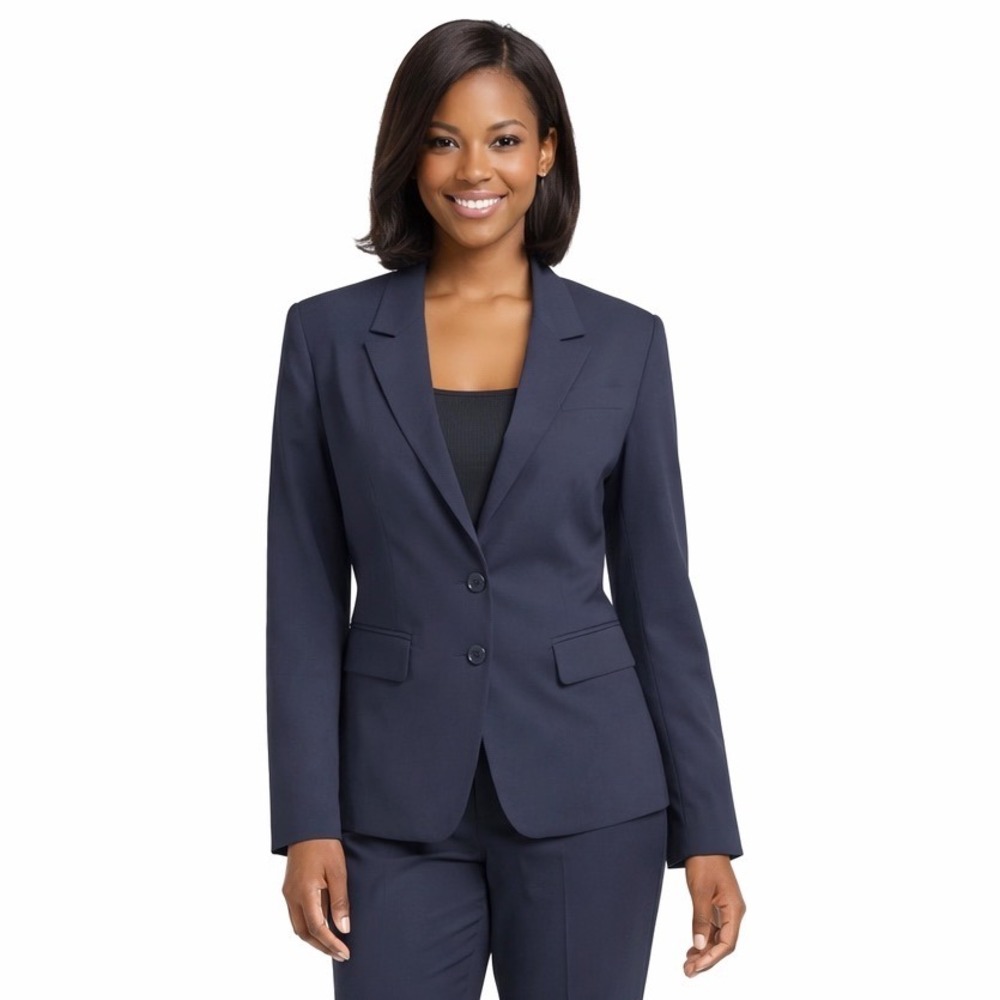 The Limited Collection Navy Blue Two Button Blazer Jacket 8 Office Preppy 98-28
